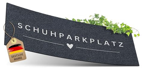 ElbFuchs Schuhparkplatz Fußmatte 75x30cm Grau I Waschbare & Rutschfeste Indoor-Schuhmatte & Abtropfmatte I Ideal als Schuhunterlage & Schuhablage I Schmutzfangmatte für Flur & Eingang