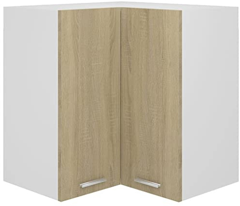 Générique Armoire d'angle Suspendue Chêne Sonoma 57x57x60 cm Aggloméré,Meubles,Armoires & Meubles de Rangement,Meubles de Cuisine,20 kg,Brun,806393