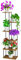 8-Tier Pflanzenregal Hölzern Metall Blumenregal, 131cm Mehrstöckig Pflanzenständer Innen Außen Blumentreppe für Mehrere Pflanzen Blumenständer für Garten Patio Balkon Deko Wohnzimmer Büro, Schwarz