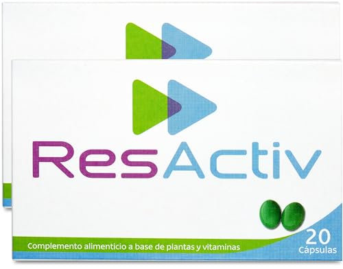 ResActiv Anti Resaca 40 Cápsulas con Cardo Mariano, Silimarina, Granada y Vitaminas A, C y E - Protege Durante la Ingesta y Elimina los Efectos Posteriores - 40 Pastillas Resaca