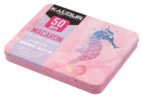 Set med 50 färgkritor av macaron pastellfärger - kritor för konstnärer, debutanter, dessin, skiss, ombrage, coloriage, fournitures artistiques professionnelles​