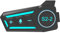 Interfono Moto S2_2, Sistema di Comunicazione per 2 Persone Entro 300m,Auricolare Casco Moto,IPX6 Impermeabile,Interfono Casco Supporta le Chiamate Vocali Controllo Della Musica Voce AI Interphone