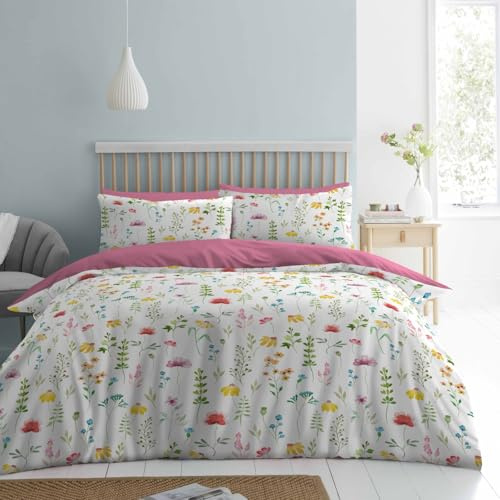 Lions King Size Bedding Sets - 100% Polyester Reversible Printed Pattern Quilt Duvet Cover with Pillowcase, Soft Geometric Pattern, Bed Linen, Pink 230x220cm