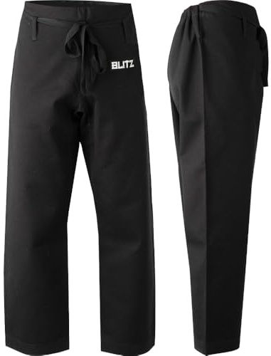 Blitz Middleweight Martial Arts Trousers - Black - 2/150cm