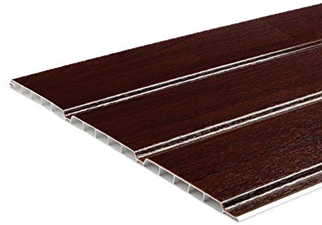 uPVC Hollow Soffit Cladding Panels - Rosewood Plastic Soffit Board - 5 Metre Length x 300mm Wide