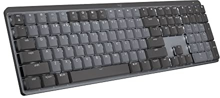 Logitech MX Performance Illuminated Wireless Mechanical Keyboard, Silent Touch Switches, Backlit Keys, Bluetooth, USB-C, macOS, Windows, Linux, iOS, Android, Metal, Graphite