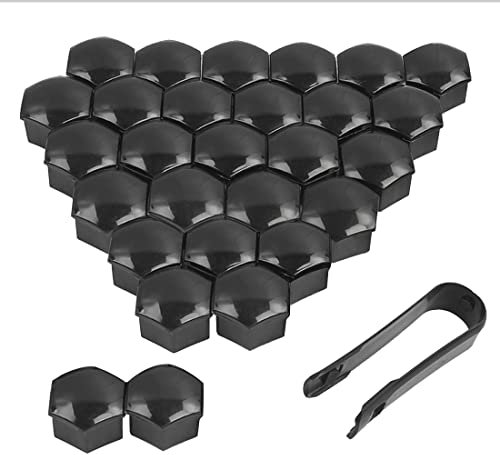30pcs 17mm Tappi a Vite Ruota Set Universale Copridadi Ruota per Auto, Tappi Dadi Ruota Cerchione Coperture Copricerchi con Estrattore Tappo a Vite Ruota, Coperchio Ruota Auto Bullone Tappo Coperchio