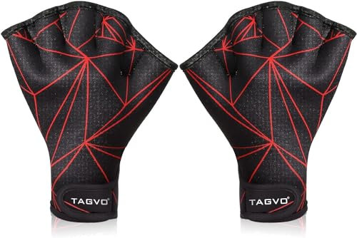 TAGVO Schwimmhandschuhe Wasserhandschuhe Wassertraining, Aquatic Handschuhe für den Oberkörperwiderstand, Fitness wasserdichte, Neoprenhandschuhe offen Wasser Training, Größen für Männer Frauen