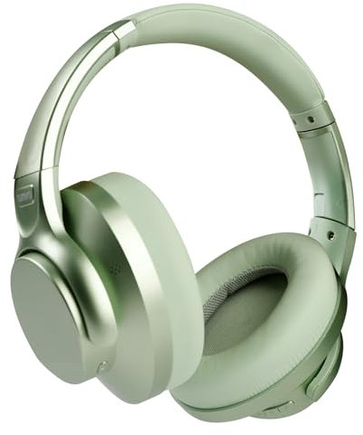 TUINYO Wireless Headphones - Noise Cancelling Over Ear Bluetooth Headphones with 60H Playtime, Deep Bass Hi-Fi Stereo Sound & Comfortable Earpads for Travel, Home and Office-green