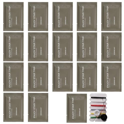 20Pcs Individually Wrapped Travel Sewing Kit; Portable Quick Repair Emergency Sewing Kit with Needles Button Threads Safety Pin for Home Hotel Travel Use Accessories Supplies Amenities Necessities