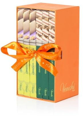 Venchi - Kit di 6 Tavolette al Pistacchio Assortite, 600 g, Senza Glutine, Senza Coloranti e Senza Conservanti