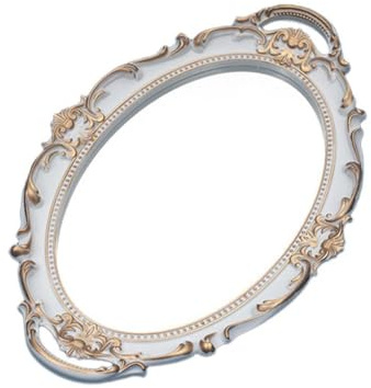 BEALIFE Plateau à bijoux rétro imperméable vintage alliant style et fonctionnalité pour la maison et les mariages. Plateau à parfums miroir avec poignée.