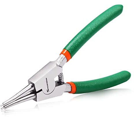 SPEEDWOX 12,7 cm Sicherungsringzange, externe Sprengringzange, gerade Backen für Ringentferner