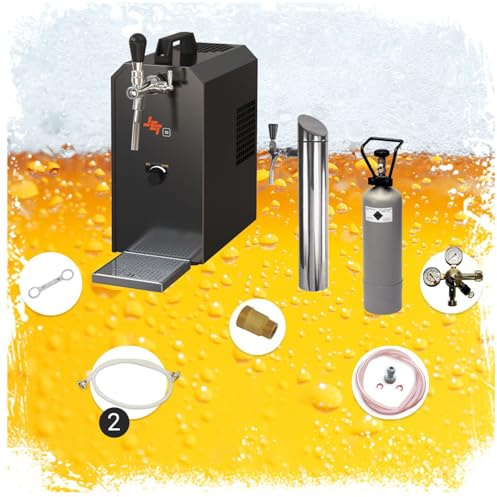 ich-zapfe Set Completo sottobanco - Spillatore Birra Jet 30 Raffreddatore a Secco a 1 Linea, Cassa per Birra da 35 Litri/h, raffreddatore a Flusso, Keg:Senza