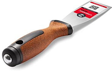 COMENSAL® Spatole in Acciaio Inox 120 mm - Spatola per Stucco - Spatole in Acciaio Inossidabile - Spatola con manico in sughero - Cazzuola in acciaio inox - Made in EU