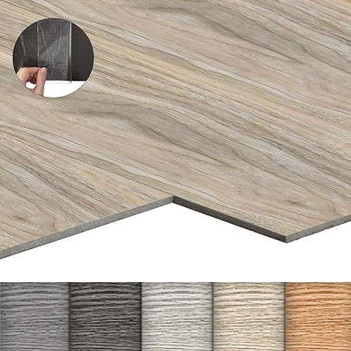 LZQ - Pavimento in PVC autoadesivo con effetto legno, 36 piastrelle in vinile, 5,02 m², per pavimenti in piastrelle, resistenti all'usura, impermeabili, per soggiorno e cucina, rovere con finitura