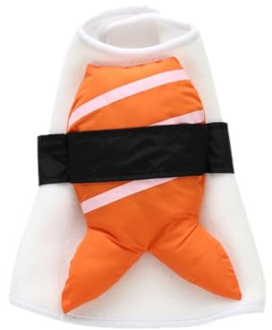 FRCOLOR Husdjur roliga kläder katt vinterdräkt clownpullover roliga hunddräkter hundkostym sommardekoration fleecejacka halloweenkostym sällskapsdjur fest cosplay sushi vampyr