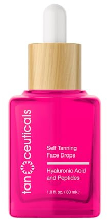 Tanceuticals Self Tanning Drops - Color Correcting Face Tanning Drops for Gradual Glow, Add to Lotion, Moisturizing Bronzer for Fake Tan, Vegan & Cruelty Free Face Tanner
