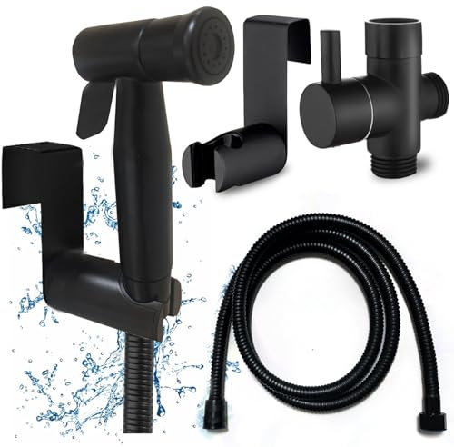 Yunlism Bidet Edelstahl Handbrause Set, Premium Bidet Handbrause, Bidet Sprayer für Dusche Badezimmer Hygiene Toilettenpapier Windelreinigung Tierbad Wand waschen, mit G1/2 Ventil