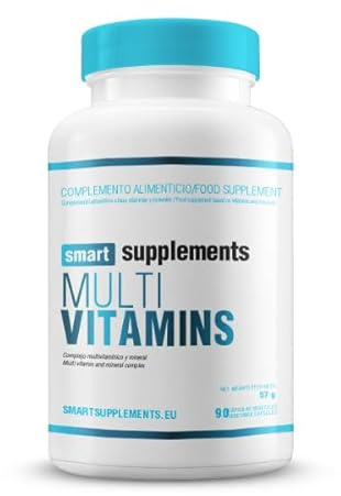 SMART SUPPLEMENTS - Multi Vitamins - 90 Cápsulas Vegetales - Complejo Multivitamínico y Mineral - con Vitaminas Esenciales - Apoya al Sistema Inmunitario - Reduce Cansancio y Fatiga