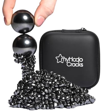myHodo Crack Magnets Bundle | 2x Sfere Magnetiche (33 mm) & 550+ Pietre Magnetiche (~6 mm) | Set Magnetico Tattile per ASMR, Relax & Creatività | Regalo Antistress | Concentrazione & Calma