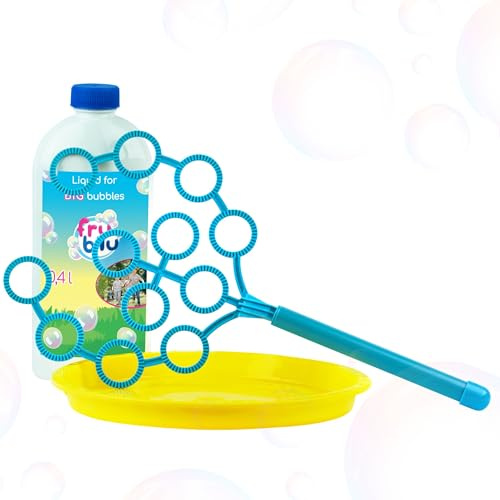 Set de pompas de jabón con árbol, aro + 400 ml de líquido Máquina de pompas de jabón Máquina de Burbujas Juguete para niños de Jardín Cumpleaños (0486)
