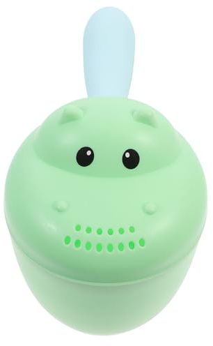 POPETPOP Taza de Champú para Bebés Forma de Hipopótamo Cuchara de Ducha para Enjuagar el Cabello para Baño de Pequeños