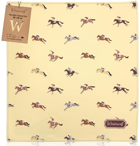 WESERWEF Chiffon de Nettoyage en Microfibre XXL au Design Élégant pour Lunettes, Smartphones, Tablettes, Appareils Photos, Chiffon à Lunettes et Chiffon pour Écran, 30 x 30 cm (Rider)