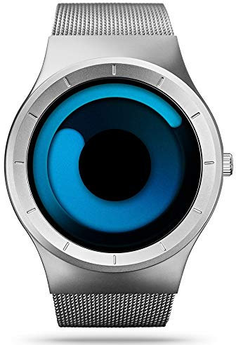 SINOBI Business Watches Men Fashion Original Design Watch Men Steel Mesh Men's Watch Clock Relogio Masculino Creative Wristwatch (S9807G-Black/Bule)