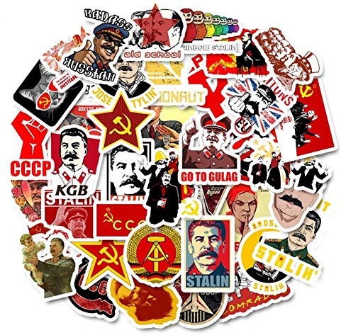 50 st/pack blandade Sovjetunionen Stalin Ussr Cccp Het klistermärken skateboard bagage laptop gitarr rolig graffiti retro klistermärke