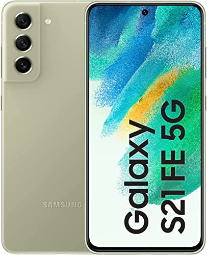 Samsung Galaxy S21 FE 5G, teléfono inteligente Android, pantalla AMOLED dinámica de 6.4 pulgadas, batería de 4500 mAh, 256 GB/8 GB de RAM, teléfono móvil en verde oliva
