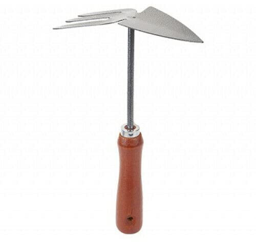 NEW HEAVY DUTY GARDEN CULTIVATOR HAND TOOL GARDENING PLANTING WOODEN HANDLE