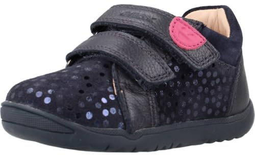 Geox B Macchia Girl A, Scarpe da Ginnastica Bambina, Navy, 18 EU