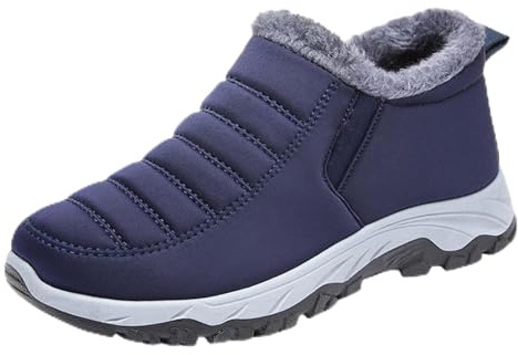 AZMAHT Scarpe Impermeabili Donna Mocassini Scarpe Uomo Senza Lacci Scarpe da casa Donna Soft Scarpe Invernali Scarpe Ortopediche Donna Invernali Sneakers comode,Blue 01,40/250mm