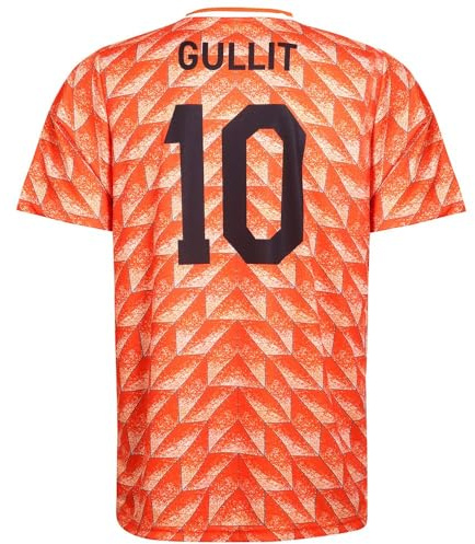 Kingdo Euro 88 Jersey Gullit - Netherlands - Orange - Children and Adults - Boys - Men - Football Jersey - Football Gifts - Sports T-Shirt - Sportswear, orange, M