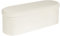 Bonlife Folding Ottoman Storage Bench,Boucle Footstool Oval, End of Bed Stool, Ideal for Living Room, Bedroom, 100L Storage Space,White,110x38x38cm