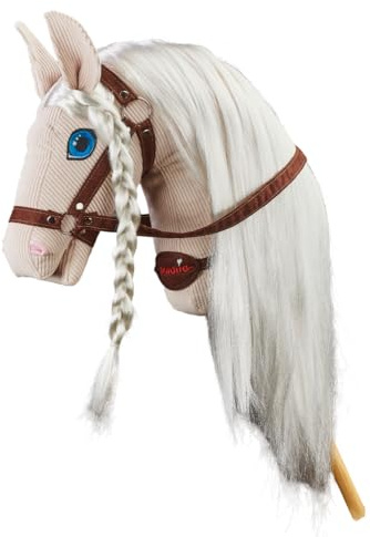 Ponnie Käpphäst Ponnie White Pearl A3, hobbyhäst, hästleksak för barn, med handmålade ögon, tillverkad i en skyddad verkstad