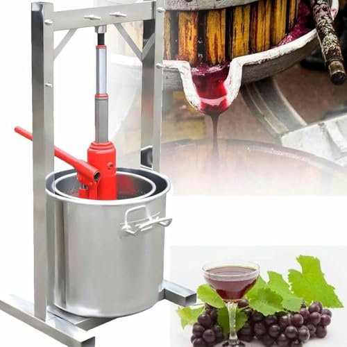 CASEGO Manuale per succhi da 12/22/36 Litri, frantoio per UVA per l'elaborazione del Vino, torchio per Vino di Frutta, lucidatura di succhi di Frutta, per ristoranti per Famiglie