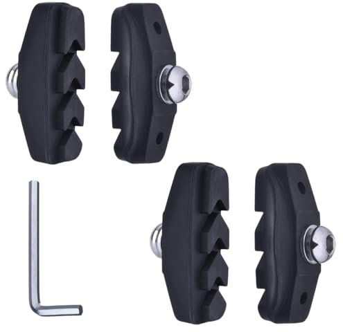 Pastiglie freno specifiche per bicicletta da strada, dotate di strumenti di installazione, pastiglie freno pinza tipo C, 50 mm, nero (2 paia (4 pezzi)