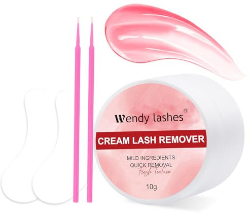 Crema Removedora De Pestañas 10g para Extensión, Suave Y De Acción Rápida,Seguro Para Ojos Sensibles,Limpiador Profesional De Extensiones De Pestañas(Rojo - Sin Sabor)