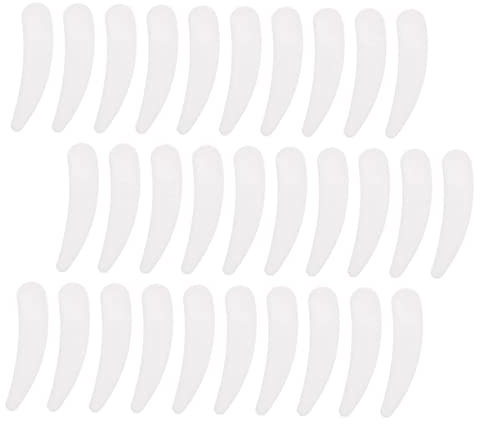VALICLUD Lot De 100 Cuillères Cosmétiques Lune En Pp, Petites Et Légères, Applicateur Crème Visage Et Yeux, Outil Pratique Pour Usage Quotidien Et Voyage