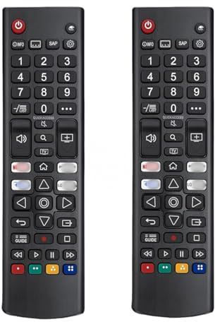 2 Pack LG TV Remote Control Replacement, Universal TV Remote for All LG LED OLED LCD Webos 4K 8K UHD HDTV HDR Smart TVs – Compatible with AKB75095308, AKB75095307, AKB7415324 and More