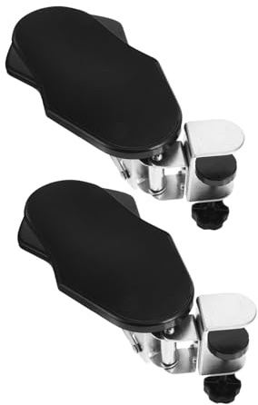 WRITWAA 2 Pièces Support Repose-bras Ergonomique Réglable avec Porte Tapis Souris Pivotant pour Bureau et Chaise Coussin Épais Mousse Haute Densité Extendeur de Poste de Travail Noir