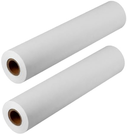 Toyvian Lot de 2 Rouleaux de Papier à Dessin Vierge Blanc 30 CM X 5 M Papier à Croquis Recyclable sans Acide Compatible Aquarelle et Crayons pour Activités Manuelles et Artistiques