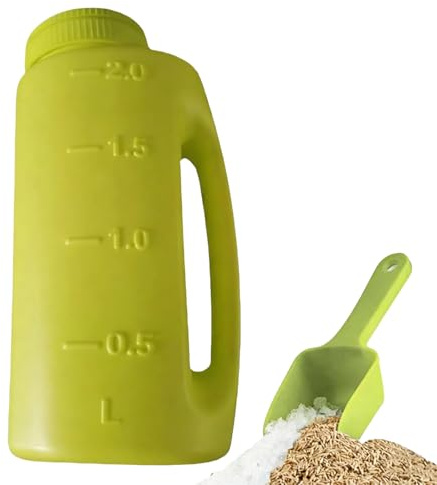 Esparcidor De Sal Para Nieve Contenedor de Siembra de Intensivo de 2 Litros | Esparcidor para Sal de para Fertilizante, , , , Hierba, Césped, Entrada, y Acera