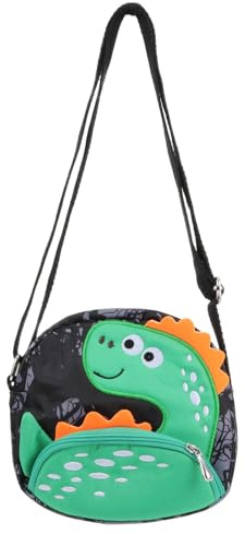 Operitacx Bolso Cruzado de Hombro para Diseño de Dinosaurio, Compacto y Fabricado en Tela Oxford, para Actividades Infantiles al Aire Libre y Viajes, Medidas 6.1X5.5X2 Pulgadas