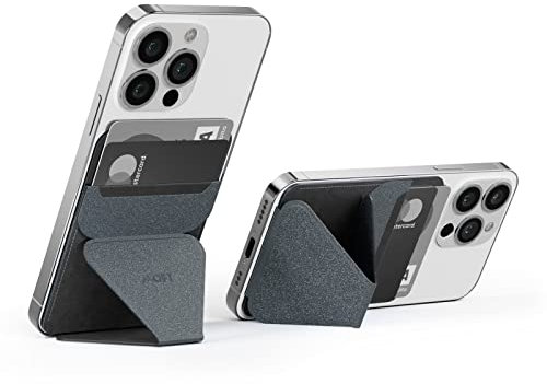 MOFT Wiederverwendbarer 4-in-1-Handy-Griff, Handy-Ständer, Kartenhalter, verstellbare Betrachtungswinkel, dünnes Design mit Griff für alle iPhone Android Smartphones, Nicht magnetische Version