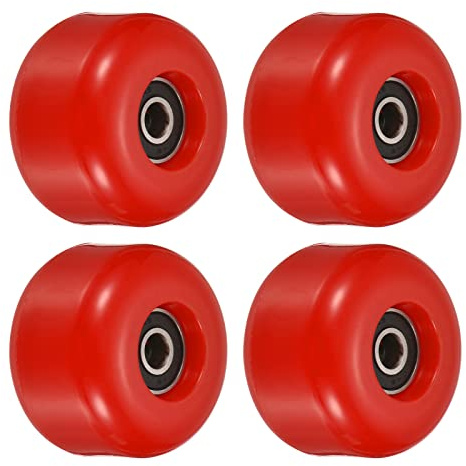 PATIKIL 54mm Skateboard Roue avec Roulement ABEC-9, 4 Paquet Rue Roues pour Skateboards Croisière Roue Remplace 85A, Rouge