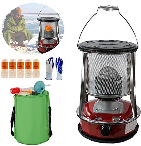 Calentador de estufa de queroseno 32x32x46cm32.5x32.5x47cm, Estufa de petróleo portátil, Quemador de estufa de queroseno sin electricidad, Calentador de parafina eficiente para interiores y exter