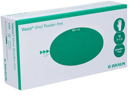 B. Braun Vasco® Vinyl Powder-free Einmalhandschuhe | Karton (10 Packungen)